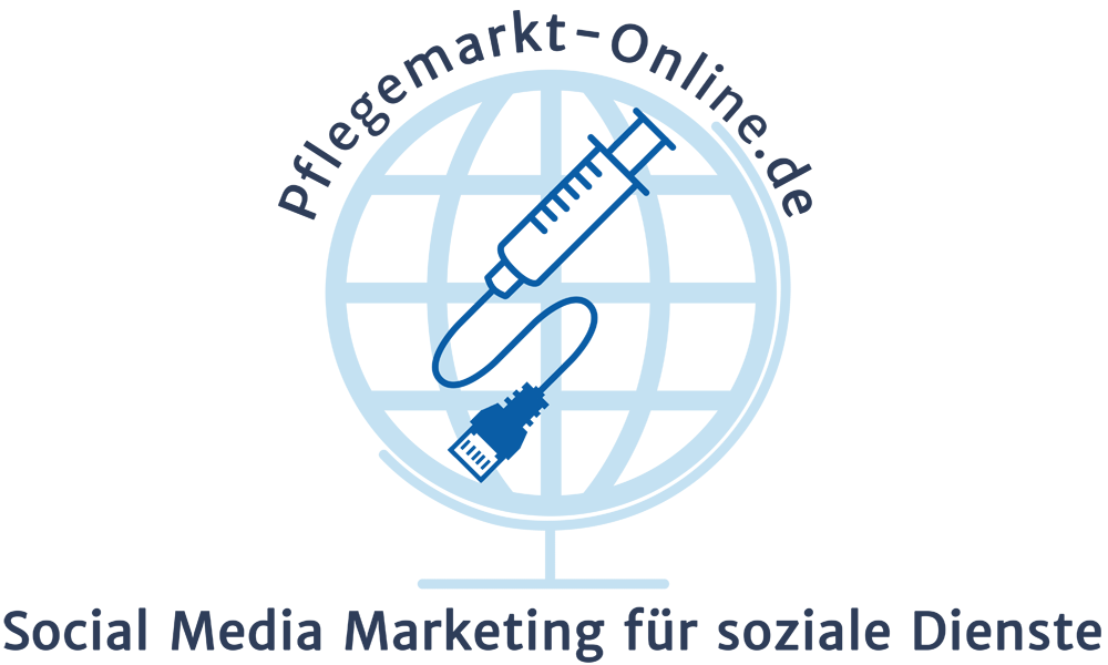 Pflegemarkt-Online Logo vollständig mit Slogan